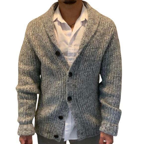 GOODFELLOW & CO Gray Chunky Shawl Collared Cardigan Size Large New w/ Tag - Picture 3 of 10